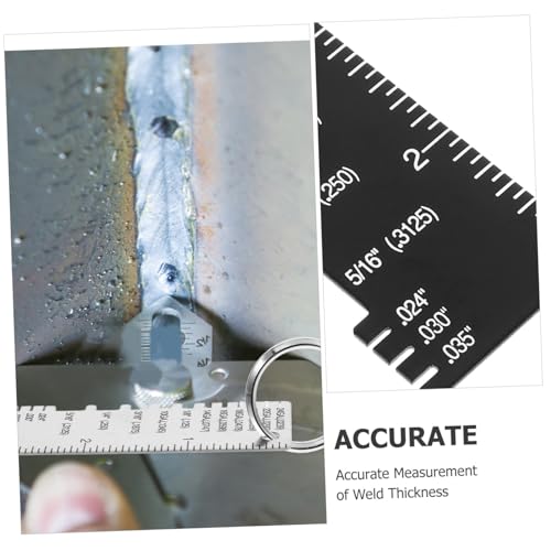 Herramienta de Medición de Precisión de Calibre de Inspección de Acero Inoxidable para Soldadura Medidor de Alambre de Doble Cara para Medición de Espesor de Metal miniatura 3