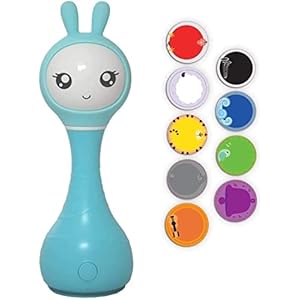 Alilo Intelligente Baby rammelaar rammelaar babypoppen pop Baby Smart Bunny R1 (blauw)
