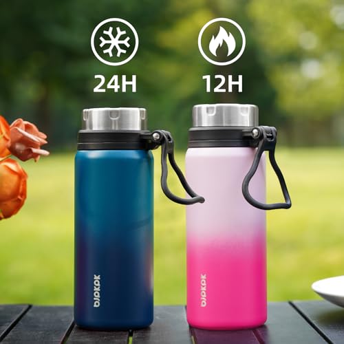 Image of BJPKPK 25oz Insulated Water Bottle, Stainless Steel Bottle with Handle | Vacuum Insulated Bottle with Leak-Proof BPA-Free Design, Keeps Drinks Cold & Hot for Gym, Office, Travel & Daily Use