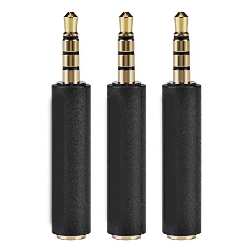 Male to Female Headphone Audio Adapter,3.5mm OMTP to CTIA Conversion Earphone Adapter for Earphone Compatible with Smartphones and Tablets,OMTP to CTIA Converter(3PCS)