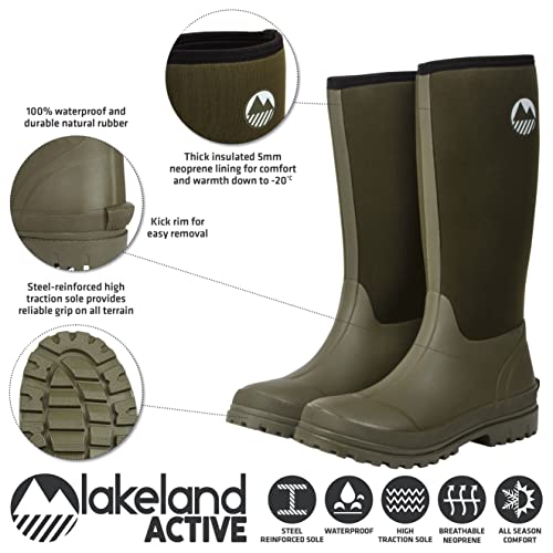 Neopren-Gummistiefel Lakeland Active Rydal für Damen in Moosgrün