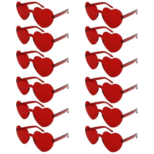 Image of Heart Sunglasses 12 /18 /24 Pcs Heart Shaped Glasses for Women Cute Funny Party Glasses Party Favors Accessories