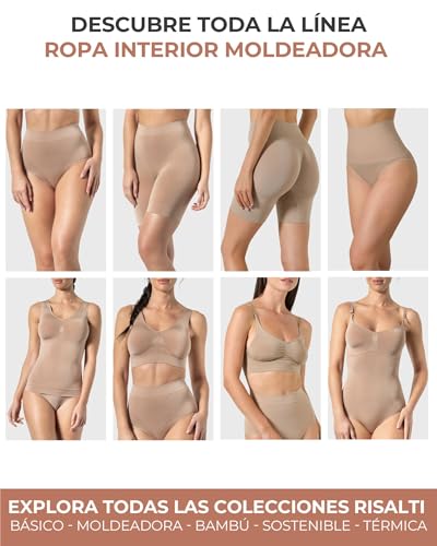 Risalti Camiseta Reductora con Tirantes Anchos - Camiseta Moldeadora Interior Sin Mangas, Ropa Interior, Shapeweare - Made In Italy