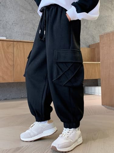SANGTREE Boy's Baggy Cargo Sweatpants, 4-14 Years3