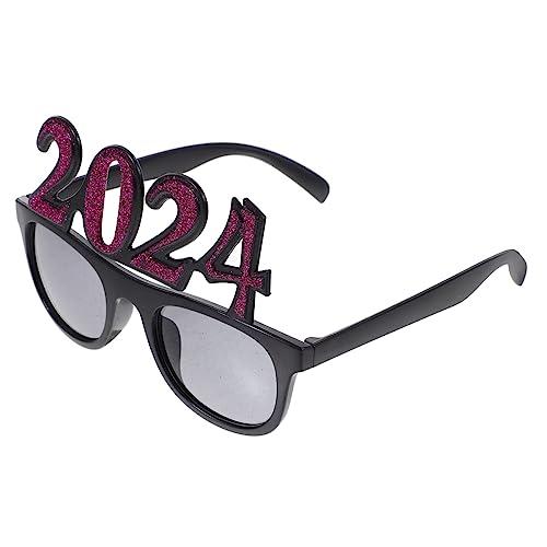OKUMEYR Unique 2024 Number Design Digital Glasses for Party New Year's Party Props Stylish Photo Props