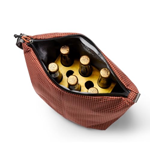 Bellroy Lite Cooler Caddy 10 liter insulated soft cooler bag with waterproof lining built-in bottle opener folds away flat when empty - Clay, One Size