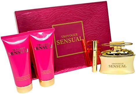Sensual Fabulous Eau De Parfum Luxury Gift Set for Women (Body Lotion, Shower Gel, Perfume) Long-Lasting, Designer Fragrance, 3.4 fl. oz./100 ml, 4 Count