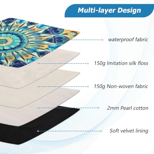 Funda para portátil 13-14 pulgadas impermeable con diseño mandala miniatura 4