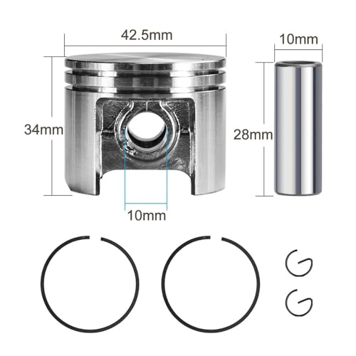 Segment de piston 42,5 mm contre la perte de puissance MS250 MS230