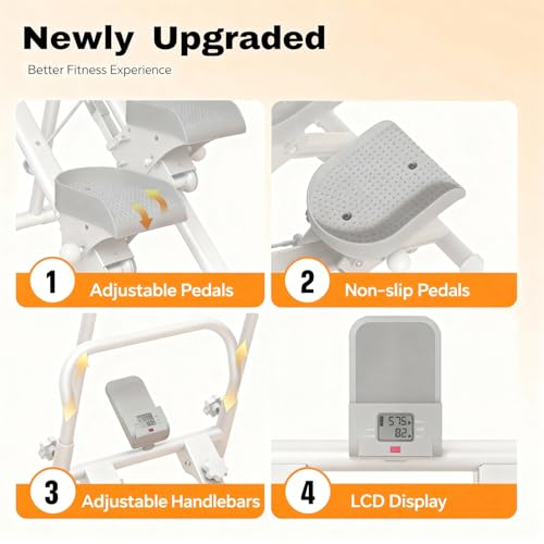 Foldable Vertical Stair Stepper Exercise Machine - 260LBS Capacity & Extended Step Range, 4-Level Adjustable Handlebar for Home Gym Cardio Workouts - Image 3