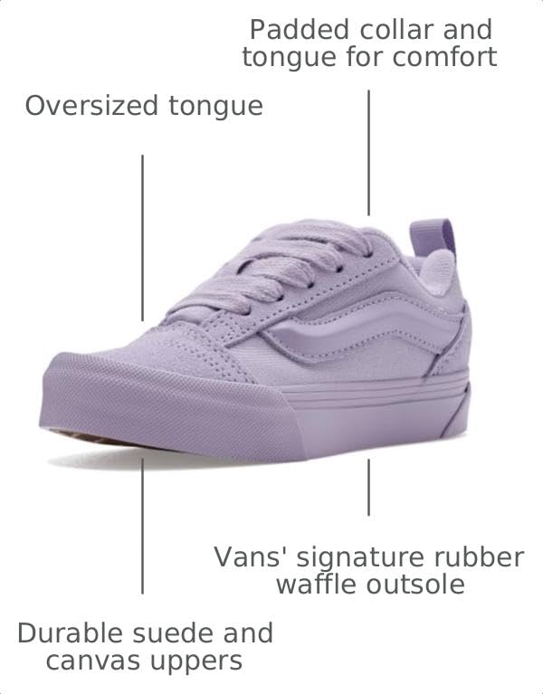 Image of Vans Kids' Knu Skool Shoe - '90s Retro Puffy Fashion Sneakers for Boys & Girls