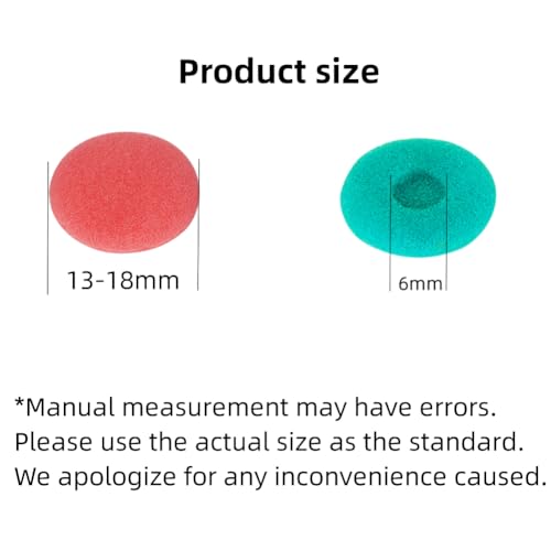 SNHTLS 6 Pairs Foam Earbud Headphone Ear Pads Replacement Sponge Covers Tips Foam Cushions Pad Protector Earplugs Compatible with 13mm-18mm Earpiece Headphone Two Way Radio Walkie Talkie (Red+Green)