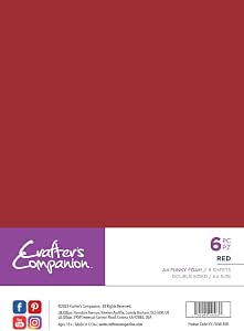 Crafter's Companion Double Sided Foam Sheets - A4 Size (5PC) | Crafters