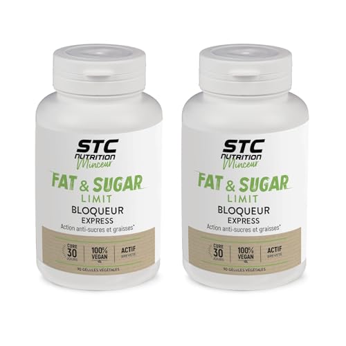 STC NUTRITION - Fat & Sugar Limit - Complément alimentaire à base de Nopal, Thé vert, Gymnema & Chitosan - Bloque les sucres et graisses - Favorise la...
