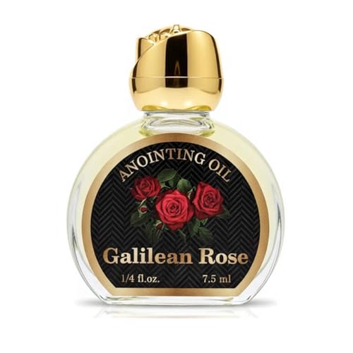 Rose of Galilee Anointing Oil for Prayer & Worship - Biblical Scented Oil for Home Altar & Church - Christian Gift from Holy Land (1/4 fl. oz - 7.5 ml)
