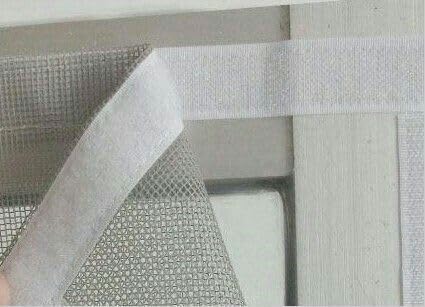 Image of Kanitex Premium Window Mosquito net | Size- Feet,inch | Colour-White | 120 GSM Polyester Net Stitched with Adheshive Hook & Loop Tape | Washable & Reusable (5X7 FFT)