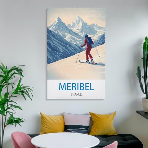 Affiche Méribel d'art rétro HXHNFERR impression de qualité - 6