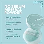 innisfree No Sebum Matte Mineral Powder, Korean Loose Setting Powder for Blurring, Shine Control, Fragrance-Free, Translucent - Image 5