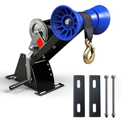 ZUIWAN 1200LB Boat Trailer Winch Stand with Galvanized Adjustable Mount Post & Roller - Fits 3" to 4" W x 4" H Trailer Tongue, Includes Ratchet Winch Kit by ZUIWAN - Used condition - US$99.55