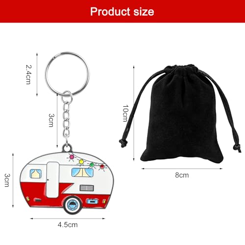 ZMDMAH 2pcs Wohnwagen SchlüSsel Karabiner, SchlüSselanhäNger Wohnwagen SchlüSselanhäNger Auto Damen, SchlüSselanhäNgers Wohnmobil, Camping Geschenke, AutoschlüSselanhäNgers, Geschenke für Camper
