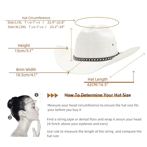 Image of Straw Cowboy Hat, Cattleman Crease 4.1 inch Wide Brim Western | Unisex design, shapeable wide brim, breathable cowgirl style, gift box included, 2 sizes
