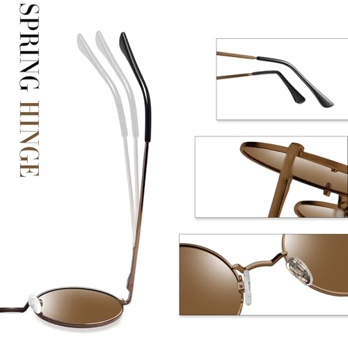 Image of Joopin Small Round Sunglasses Hippie Circle Sun Glasses UV400 Protection