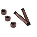 Ochioly Hair Bun Maker, Size 5.9 inch Magic Bun Shaper Donut Hair Styling for Kids Curler Roller Dish Headbands,3 Pack - Dark Brown)