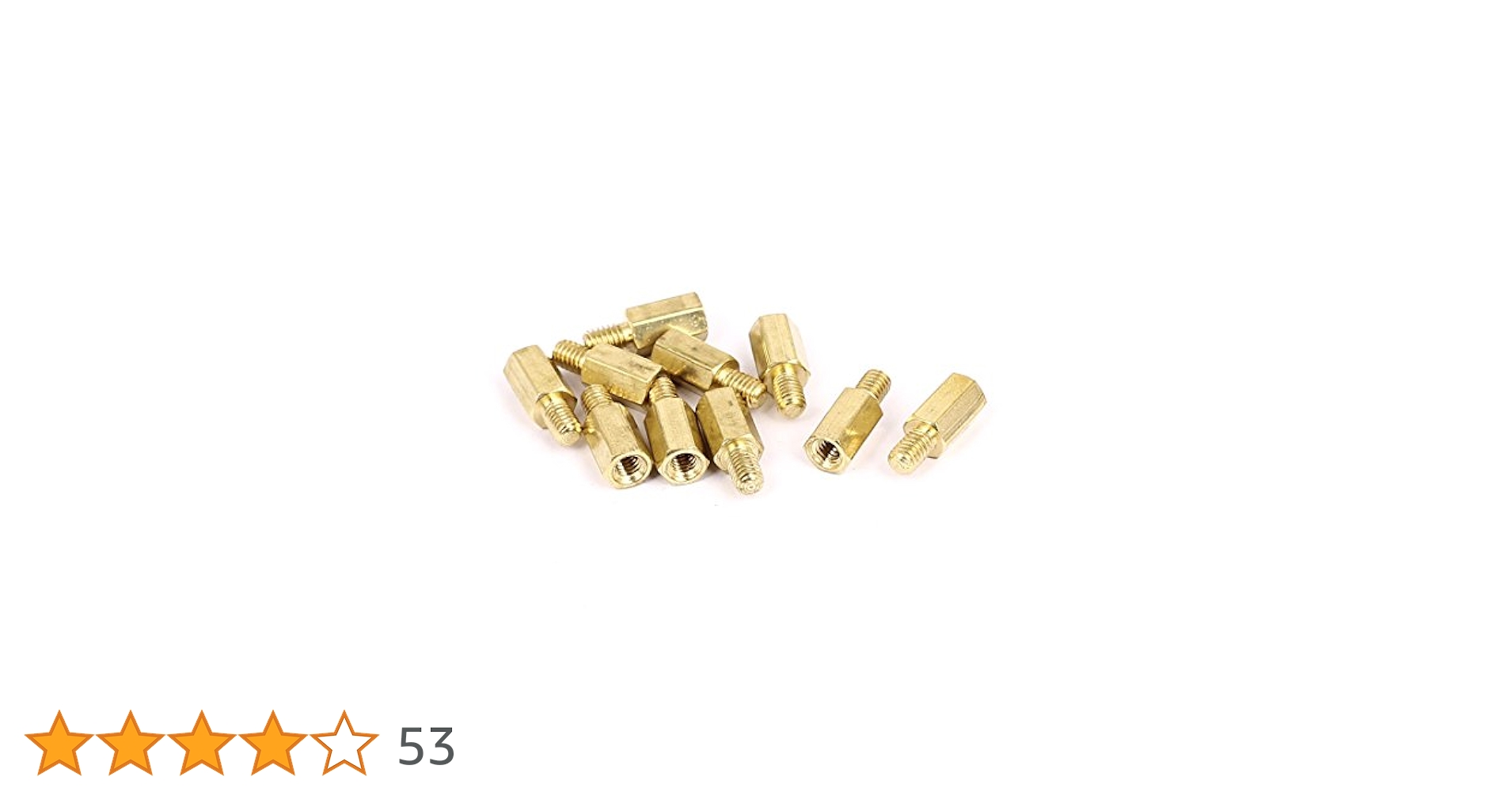 オス4メス10 Amazon | uxcell 六角スタンドオフスペーサー 真ちゅう M4x10 mm