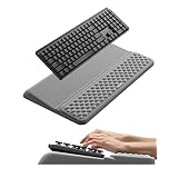 Vaydeer キーボードスタンド リストレスト付き キーボード 高さ調整 手首置き 疲労低減 人間工学設計 キーボード 台 リストレスト​​ ソフトメモリーフォーム採用 オフィス/自宅/学校でのタイピングに最適（グレー）