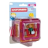Magformers Girl Character 6 Pieces Add on, Rainbow Colors, Educational Magnetic Geometric Shapes Tiles Building STEM Toy Set Ages 3+