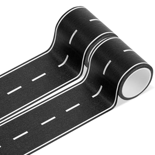 WJIAAA Black Roadway Track Tape, Black Residue Free Road Car Track Road Tape for Mini Car for