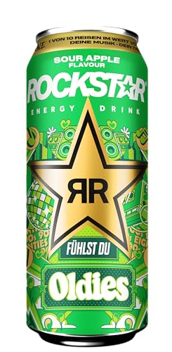 Rockstar Energy Drink Sour Apple Geschmack - Saures, koffeinhaltiges Erfrischungsgetränk für den Energie Kick, EINWEG (12 x 500ml) (Verpackungsdesign kann abweichen) 4