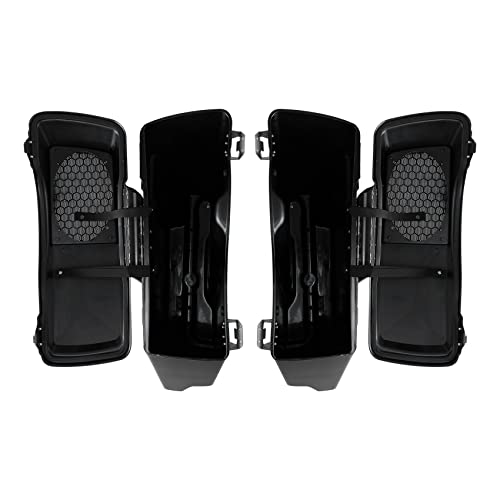 Alforjas TCMT extendidas de 5 pulgadas con tapa para altavoz de 6x9 pulgadas, con cierres cromados o negros, compatibles con modelos Harley Touring (1994-2013) miniatura 5
