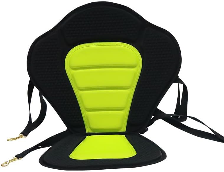 Kayak, Inflatable Boat Cushion Booster Seat with Adjustable Back, Black/Yellow, zy-01