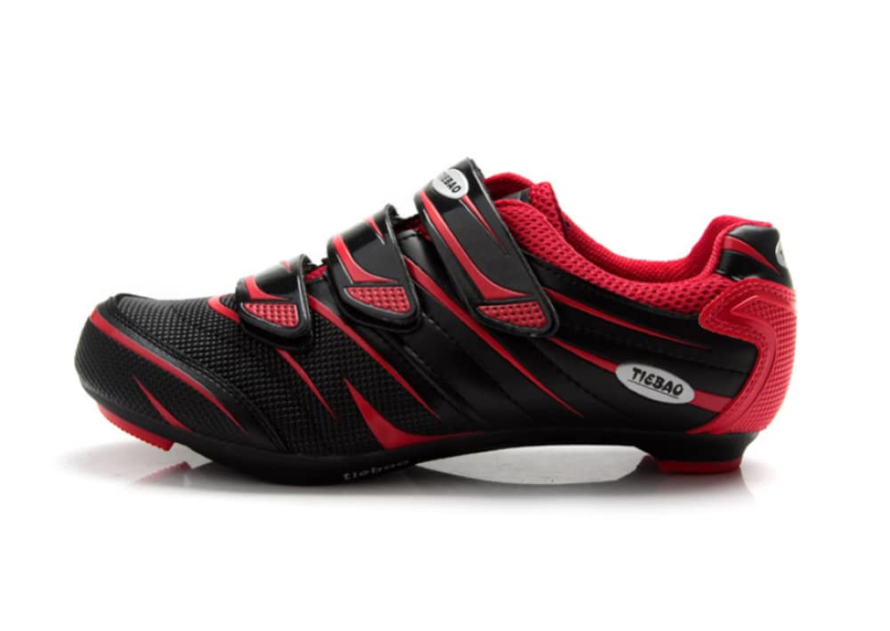Zapatillas de Ciclismo Hombre/Mujer – Zapatillas de Spinning Transpirables, Compatibles con Peloton, SPD, SPD-SL y Look Delta - Rojo 39 EU