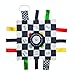 Baby Jack & Co 10x10” Racing Sports Lovey Sensory Plush Blanket - Tag Toy for Babies - Baby Stroller Toys - Learn Shapes, Letters & Colors - MVP Baby Tire Toy & Baby Sports Gift w/Stroller Clip