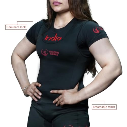 Image of Powerlifting Singlet for Women, Competition-Ready IPF Standard Gym Suit, 4-Way Stretch Compression Fabric, Non See-Through, for Squats Deadlifts Bench Press - Black