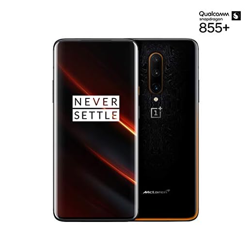 OnePlus 7T Pro - Edition Limitée Mclaren - Smartphone Débloqué 4G (Ecran 6,67 pouces - 12Go RAM - 256Go Stockage - Ecran Amoled 90 Hz) Haze Bleu / Papaya Orange [Version française]