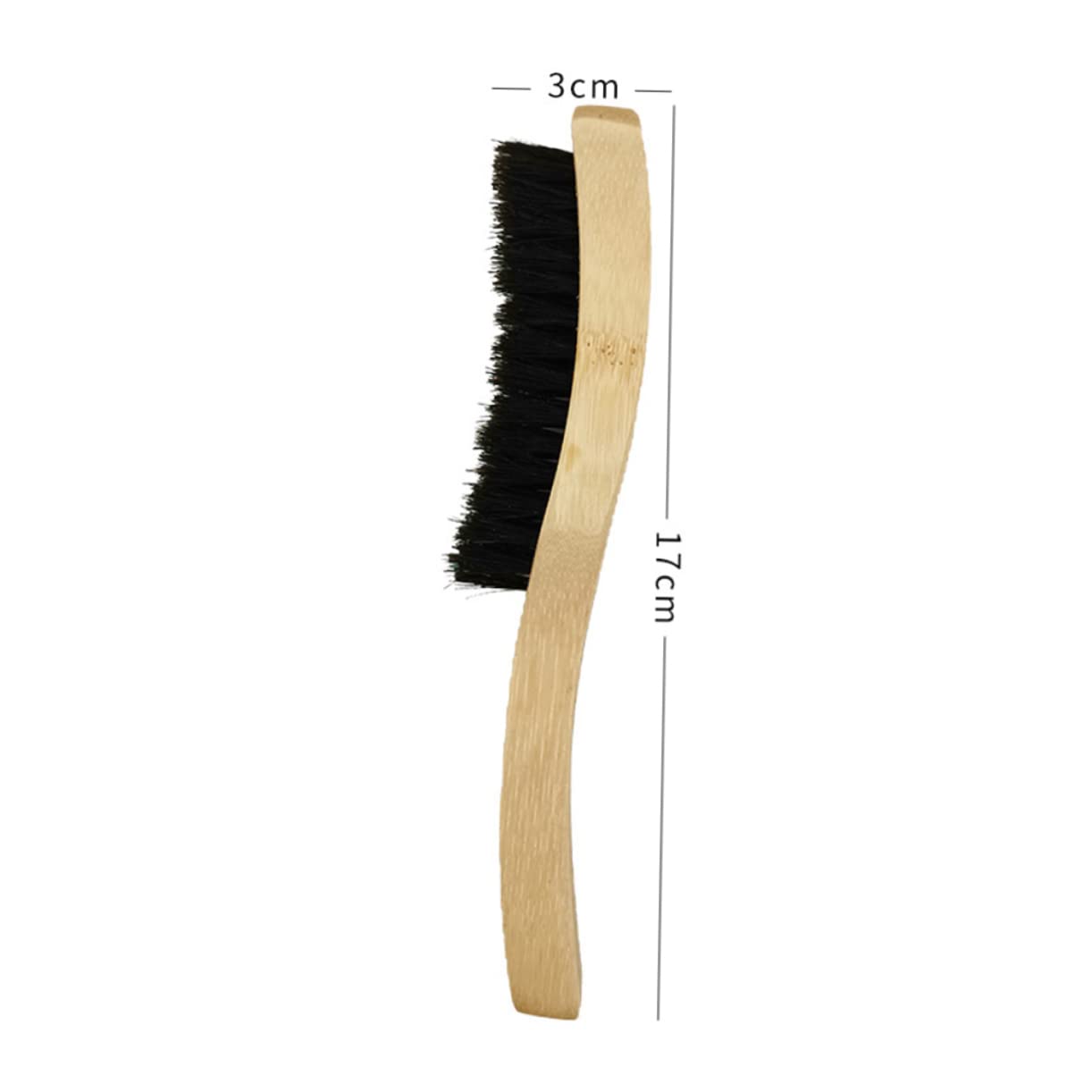 FRCOLOR Long Handle Solid Wood Beard Brush Practical Cleaning Tool for Home Salon Use Durable Design Beard Care Accessory for Men