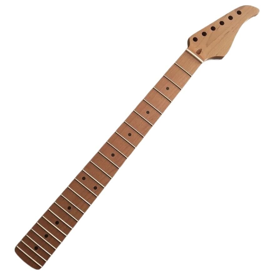 Manche guitare érable rôti stable et son sillet en os mat de 42mm 22 frettes