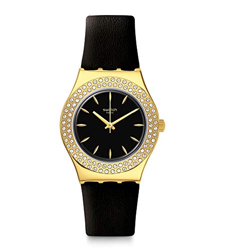 Montre Swatch YLG141 Goldy Show, l'accessoire idéal du bureau aux sorties citidiennes