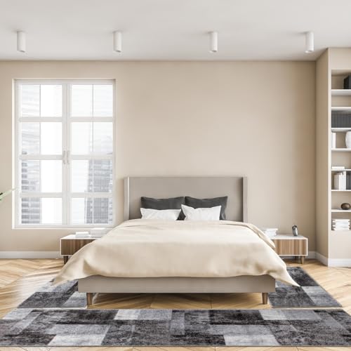 oKu-Tex Bettumrandung Set 3-teilig [67x340 cm | 2 mal 67x140 cm] Grauer...