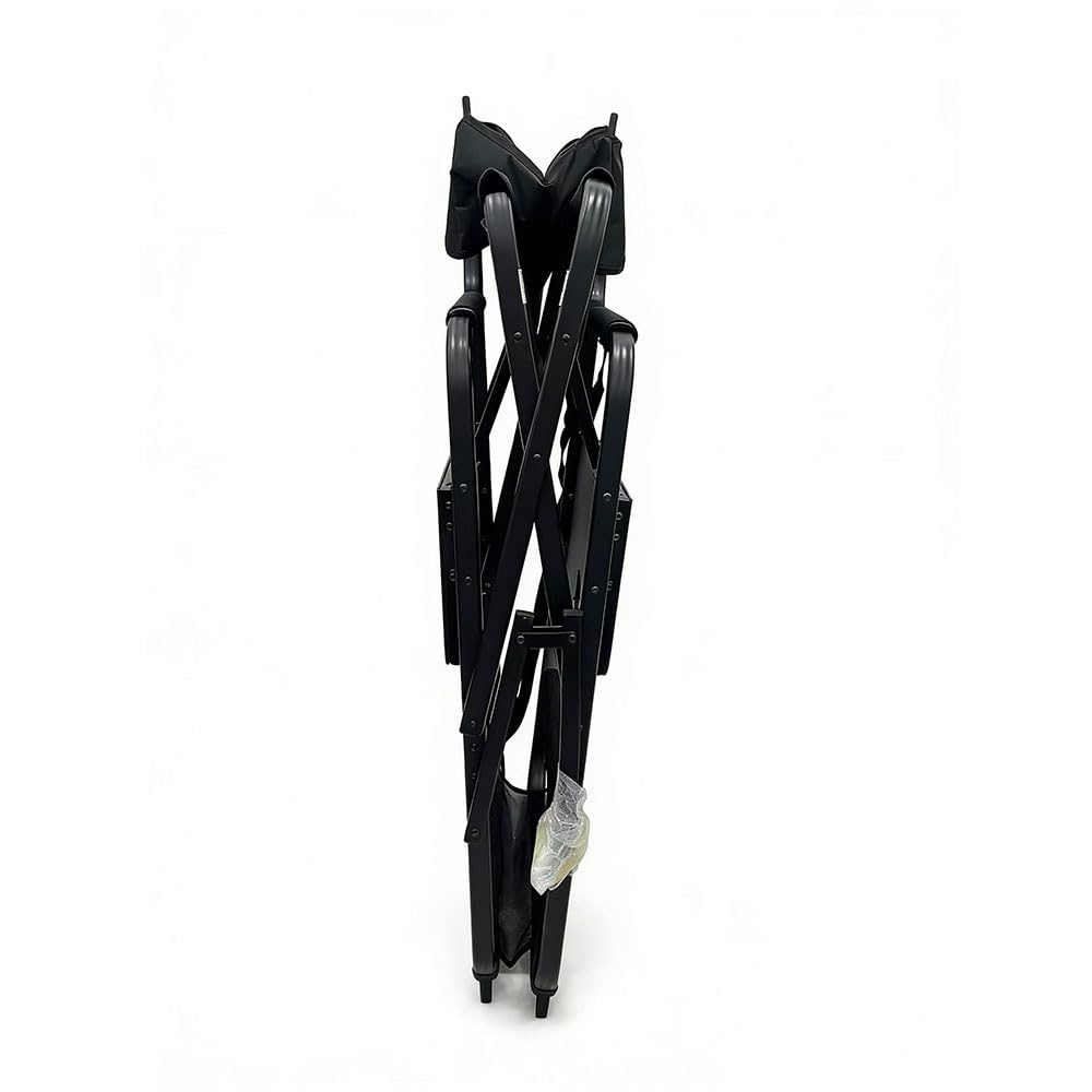 Folding Director Chair Sedia da Regista Portatile for truccatori con tavolino Laterale,portabicchieri,Sedia Parrucchiere Pieghevole e Leggera for saloni di Trucco,Cinema