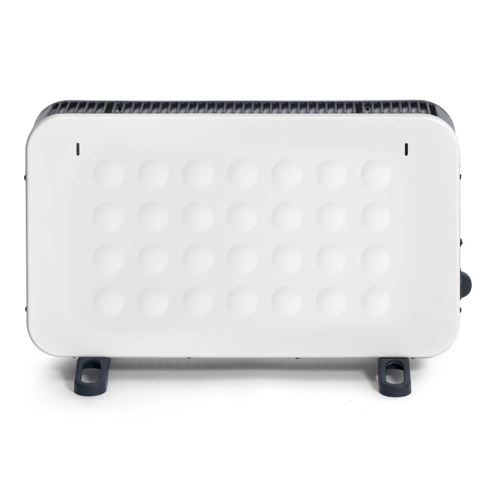 TROTEC Convector de diseño TCH 26 E, 2.000 W, 3 Niveles, Termostato, Anti Sobrecalentamiento, Antihielo, Turboventilador, Silencioso, Portátil, Compacto, Blanco, Oficina, Hogar