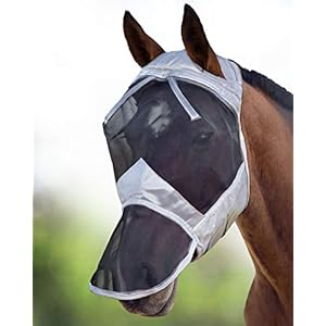 Harrison Howard CareMaster vliegenmasker volledig gezicht geen oren zilver/zwart retro