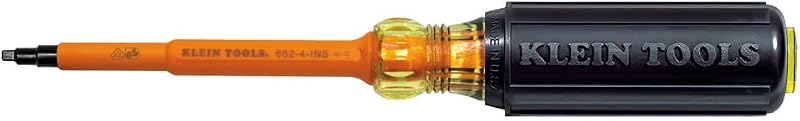 Chave de Fenda Isolada KLEIN TOOLS 662-4-INS com Ponta Quadrada Nº 2 e Haste de 10,2 cm