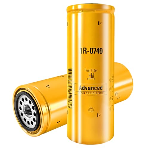 USUCRRE 1R-0749 Fuel Filter Compatible with Caterpillar for Cat for Duramax Diesel Engine Advanced High Efficiency 2 Micron Absolute Cellulose Media Filters Particles 1R0749 BF7587 FF5319 4003 1PCS