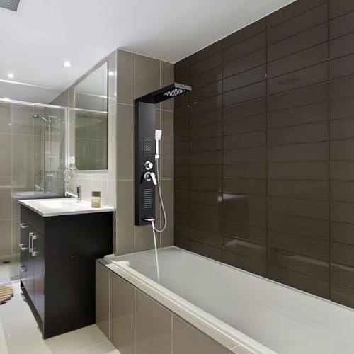Image of ROVOGO Shower Panel Tower System with 4 Shower Modes, 46.5 inch, No Led Lights