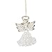 Kurt Adler Clear Glass Angel Ornament, 1.57-Inch, Set of 8
