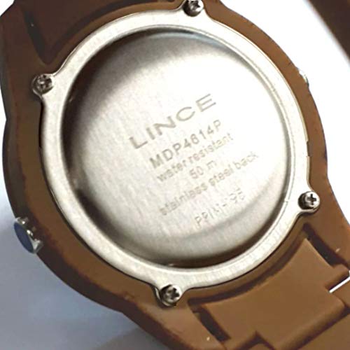 Relógio Lince Feminino Ref: Mdp4614p Bxnx Digital LED Marrom